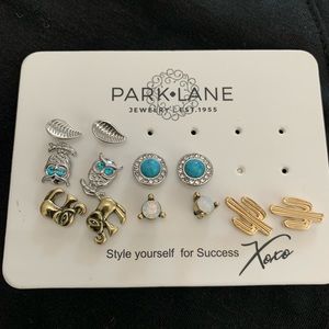 Set of 6 stud earrings, Park Lane